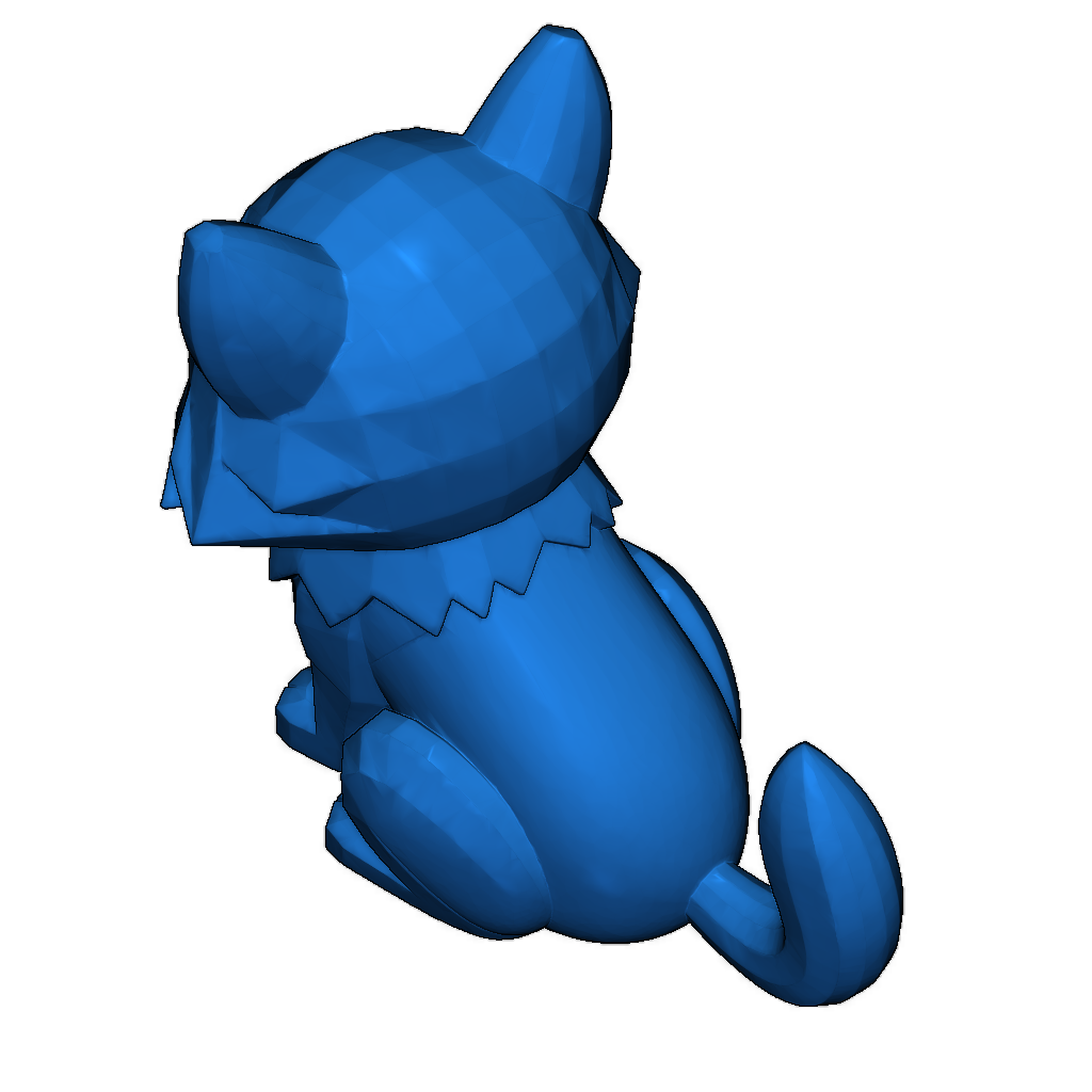 Модель 3D: Щенок волка в низкополигональном стиле