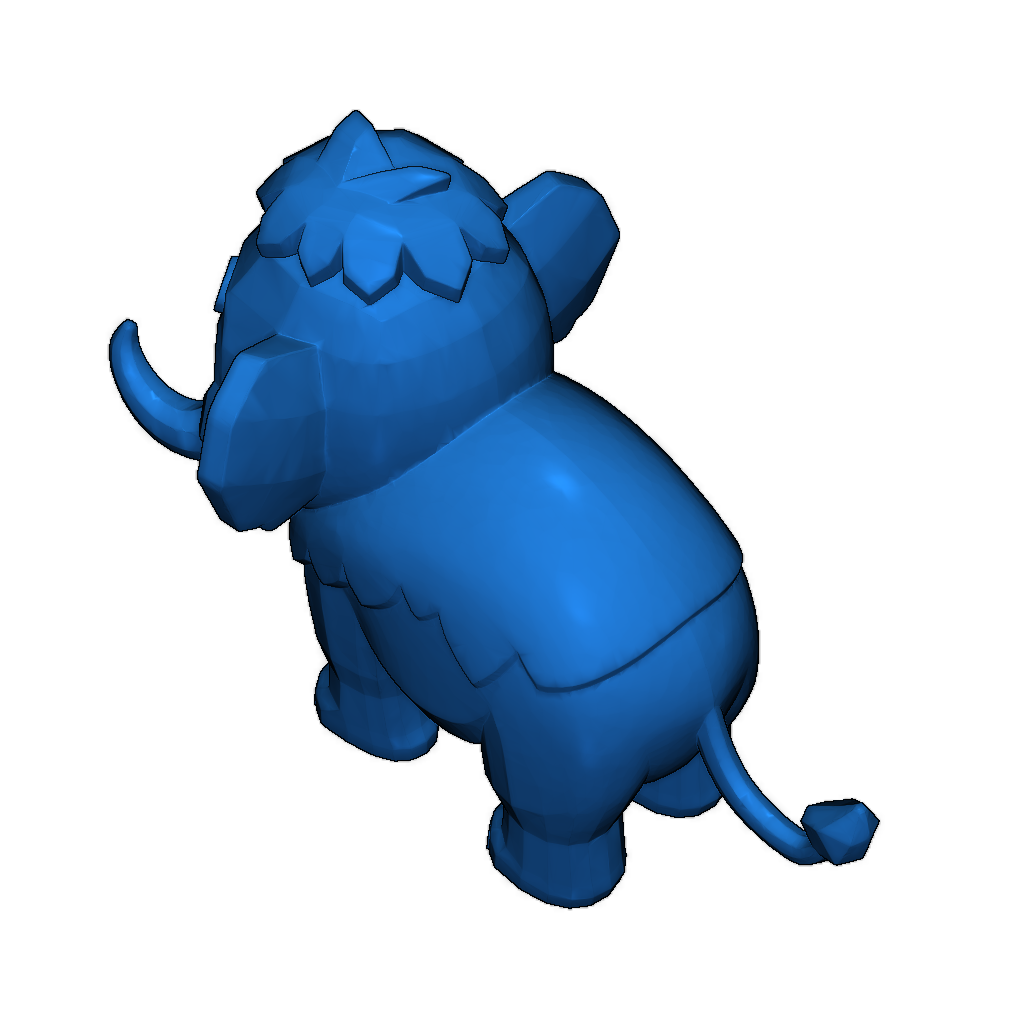 Низкополигональный мамонт