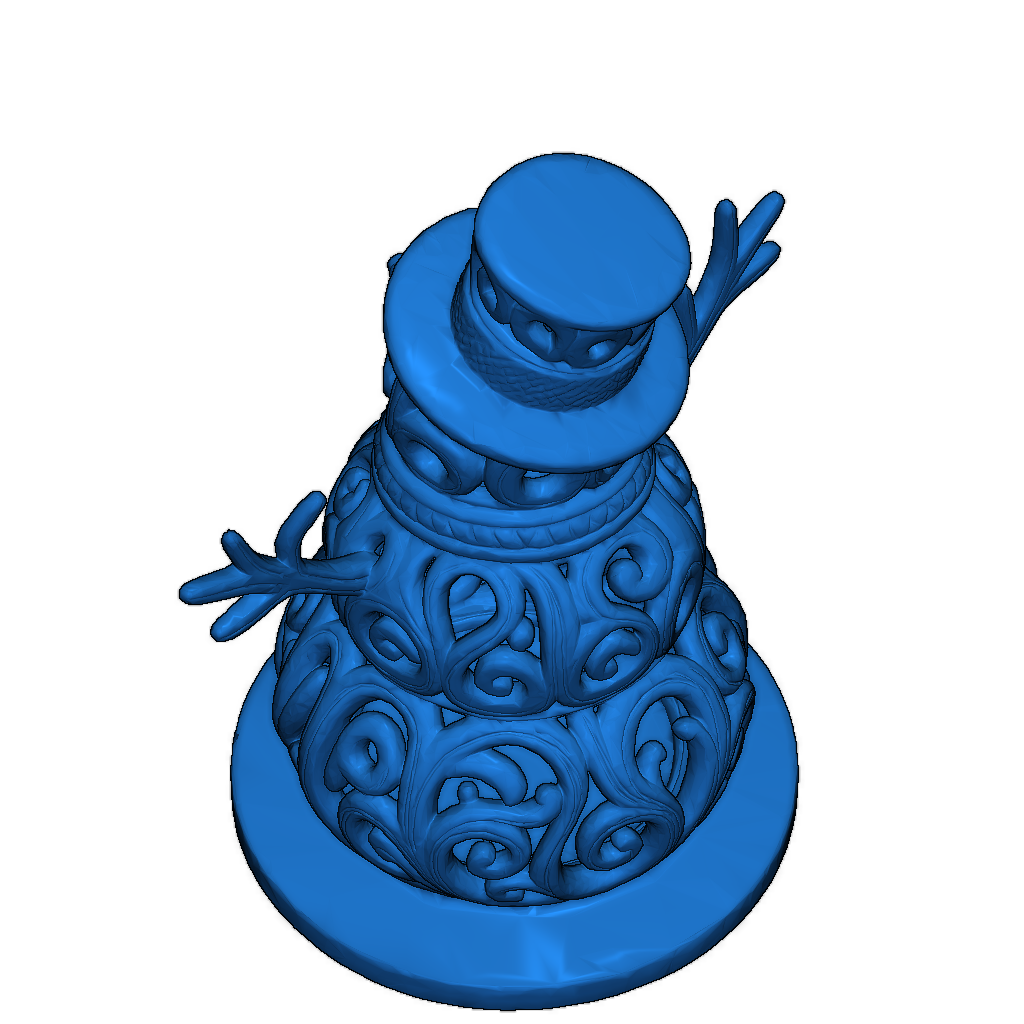 Орнаментальный снеговик 3D-модель