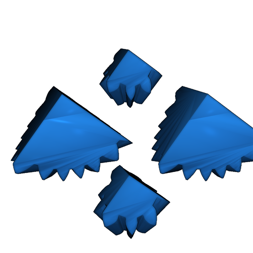 Полностью печатаемый набор кубических шестерен