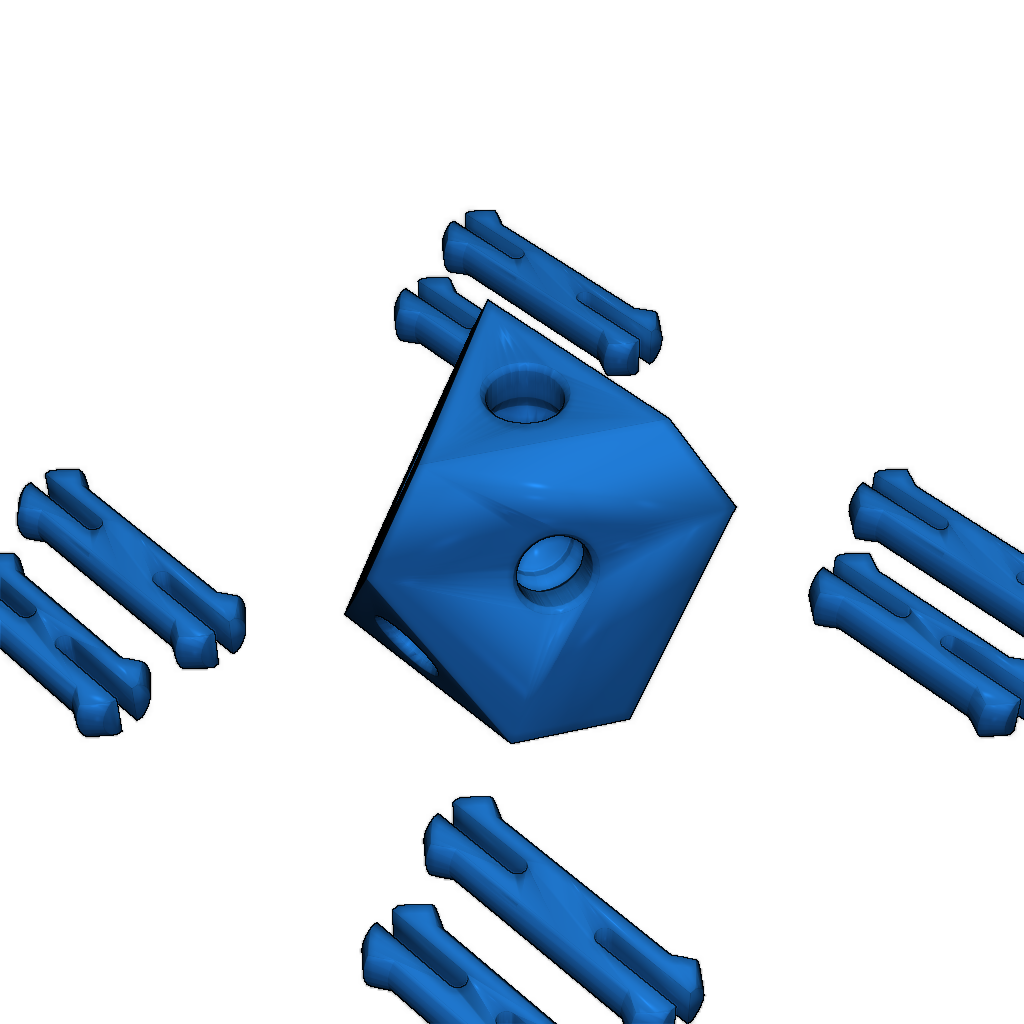 Полностью печатаемый набор кубических шестерен