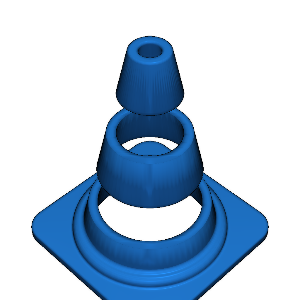Трафик-конус для двухцветной экструзии