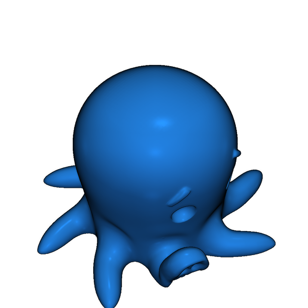 Милый осьминог приветствует вас