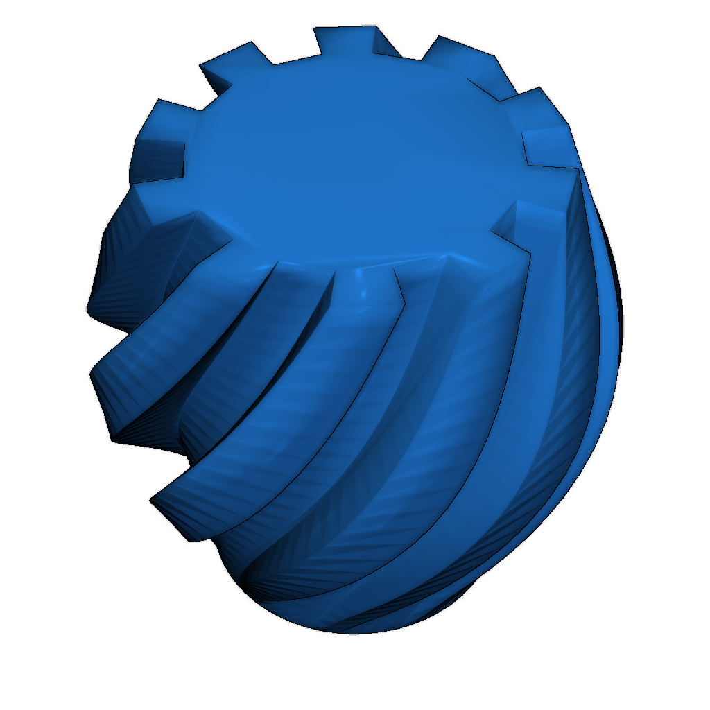 Ваза-лампа с зубчатым профилем