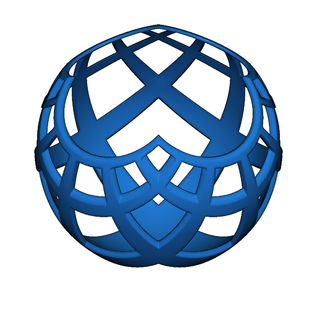 Стереографическая проекция 3D-модели