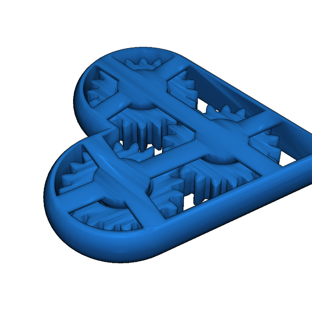 Ключница с движущимися зубьями в форме сердца