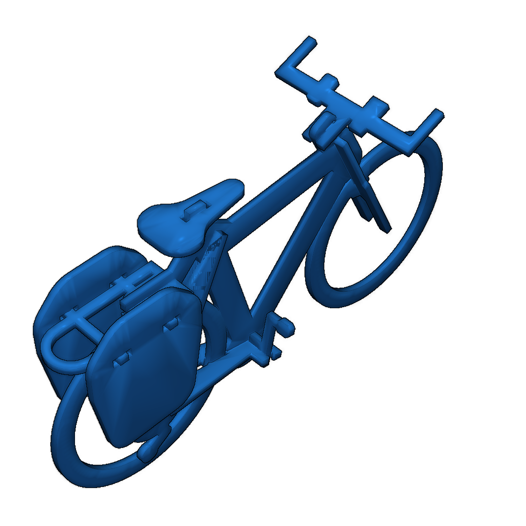 Модель бизнес-карты с туристическим велосипедом