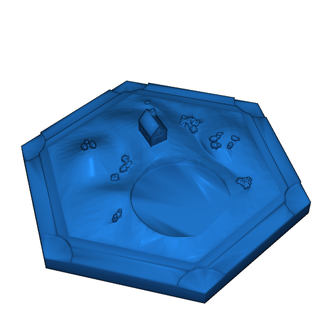 3D Модель игры Катан