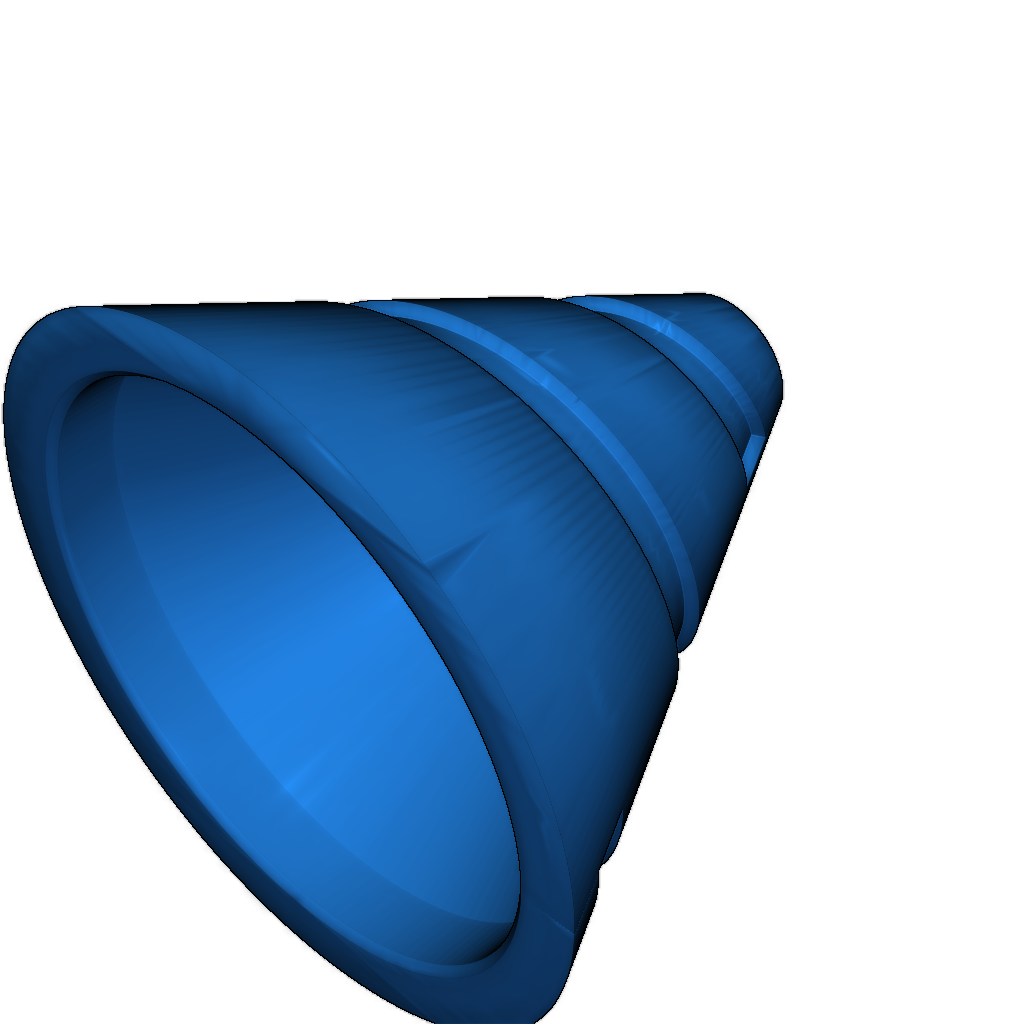 Сечения модели двухконтурного высокого обходного турбовентилятора