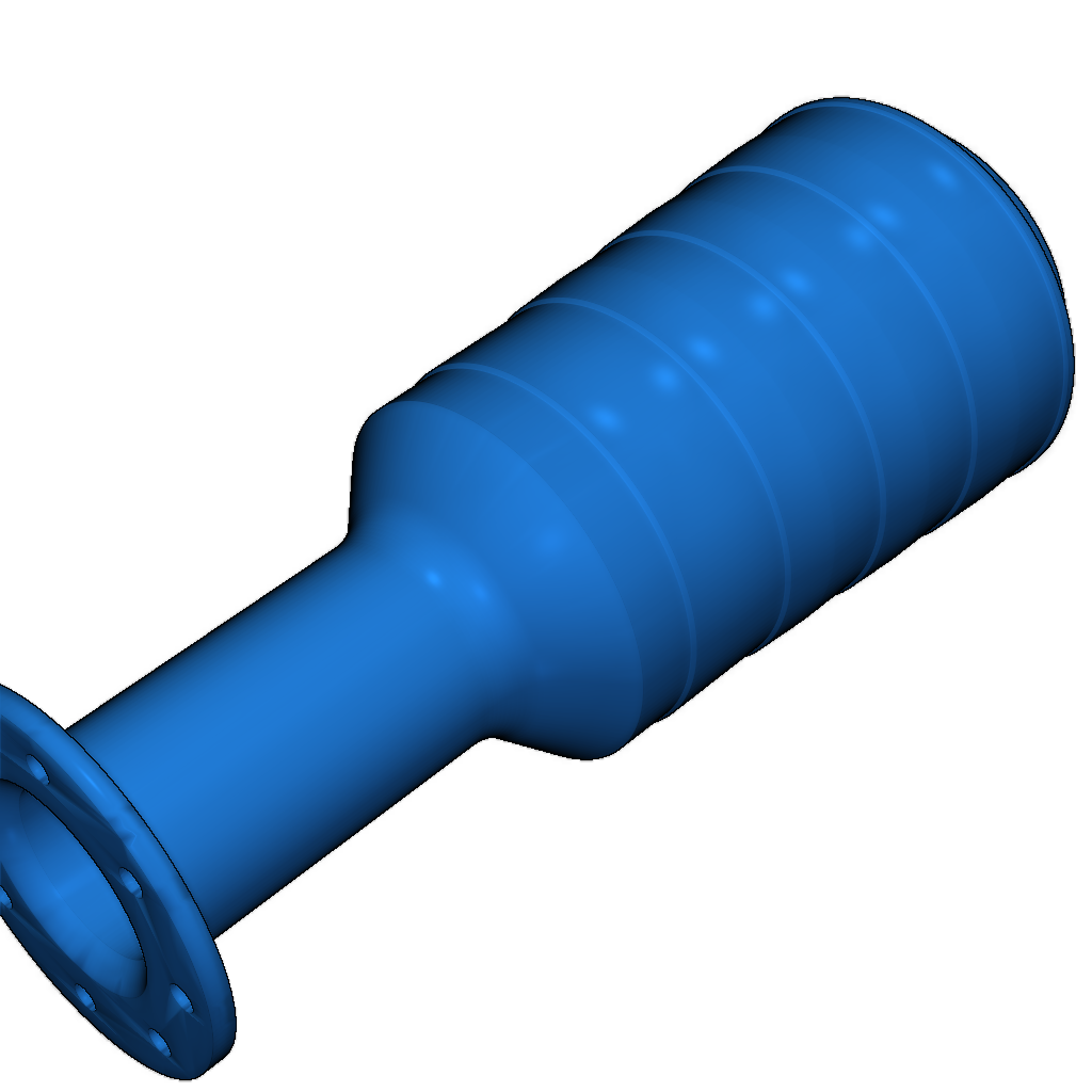 Сечения модели двухконтурного высокого обходного турбовентилятора