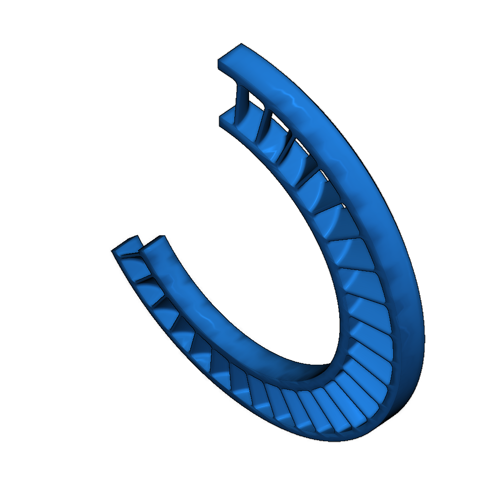 Сечения модели двухконтурного высокого обходного турбовентилятора