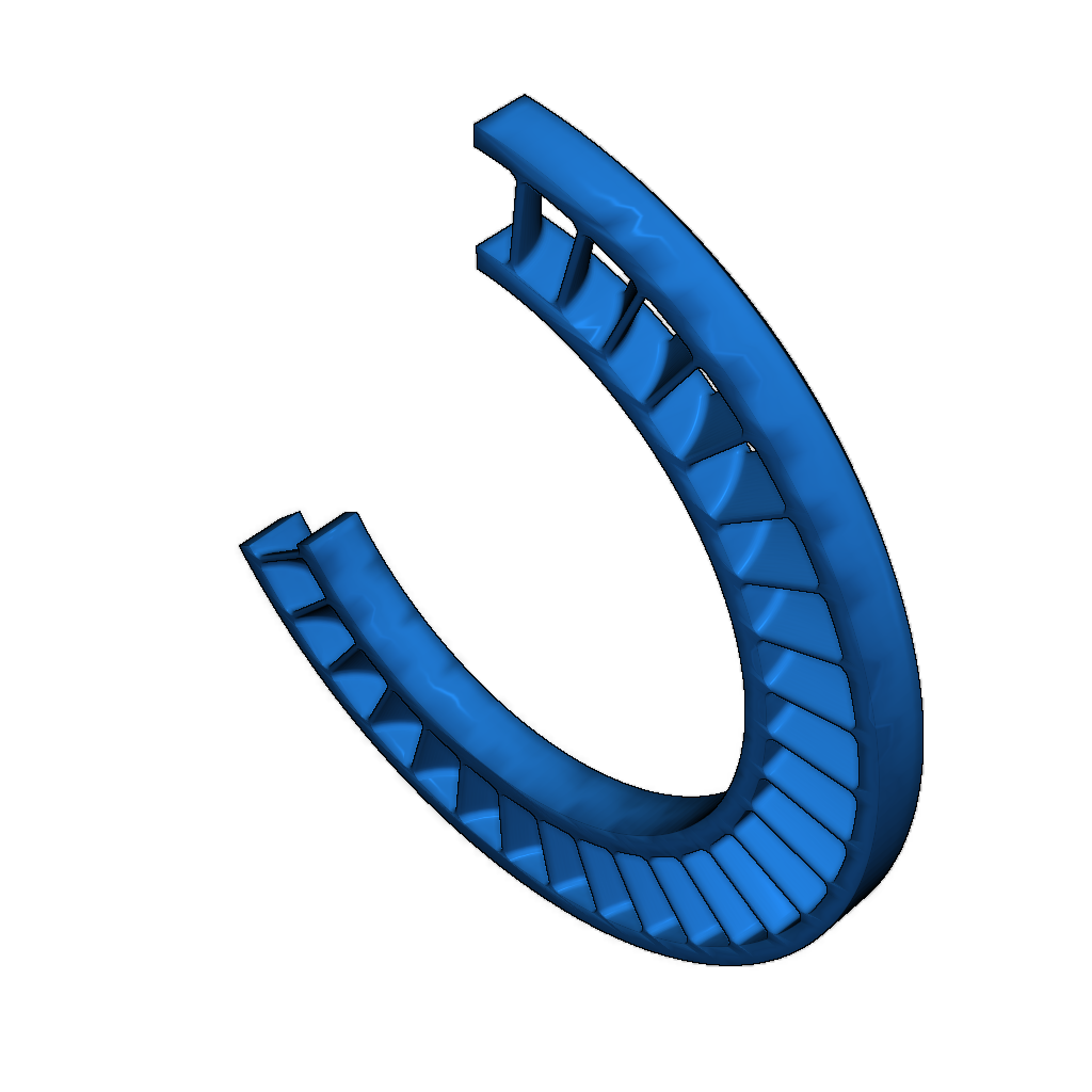 Сечения модели двухконтурного высокого обходного турбовентилятора