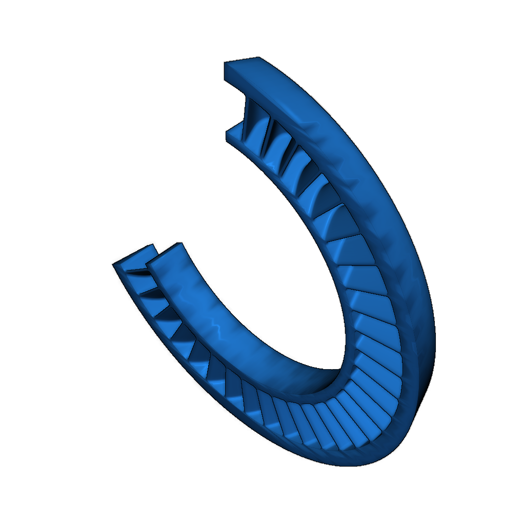 Сечения модели двухконтурного высокого обходного турбовентилятора