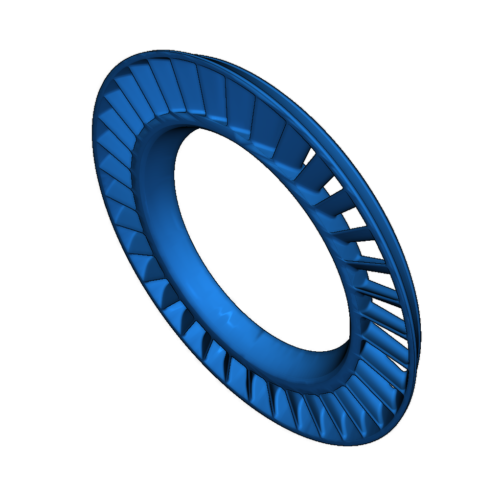 Сечения модели двухконтурного высокого обходного турбовентилятора