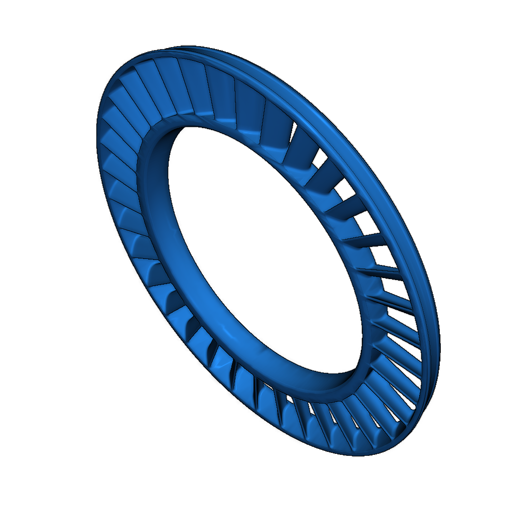 Сечения модели двухконтурного высокого обходного турбовентилятора