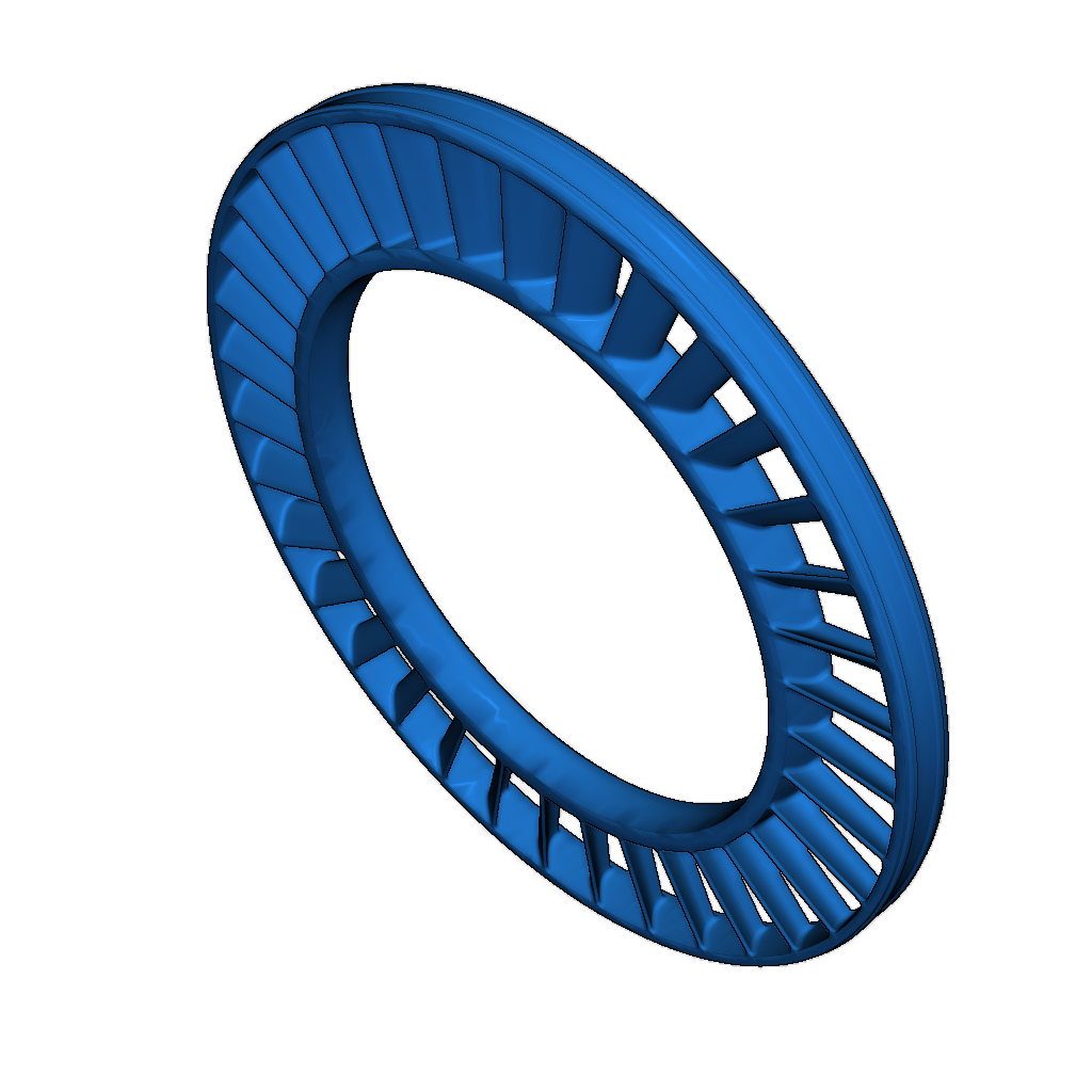 Сечения модели двухконтурного высокого обходного турбовентилятора