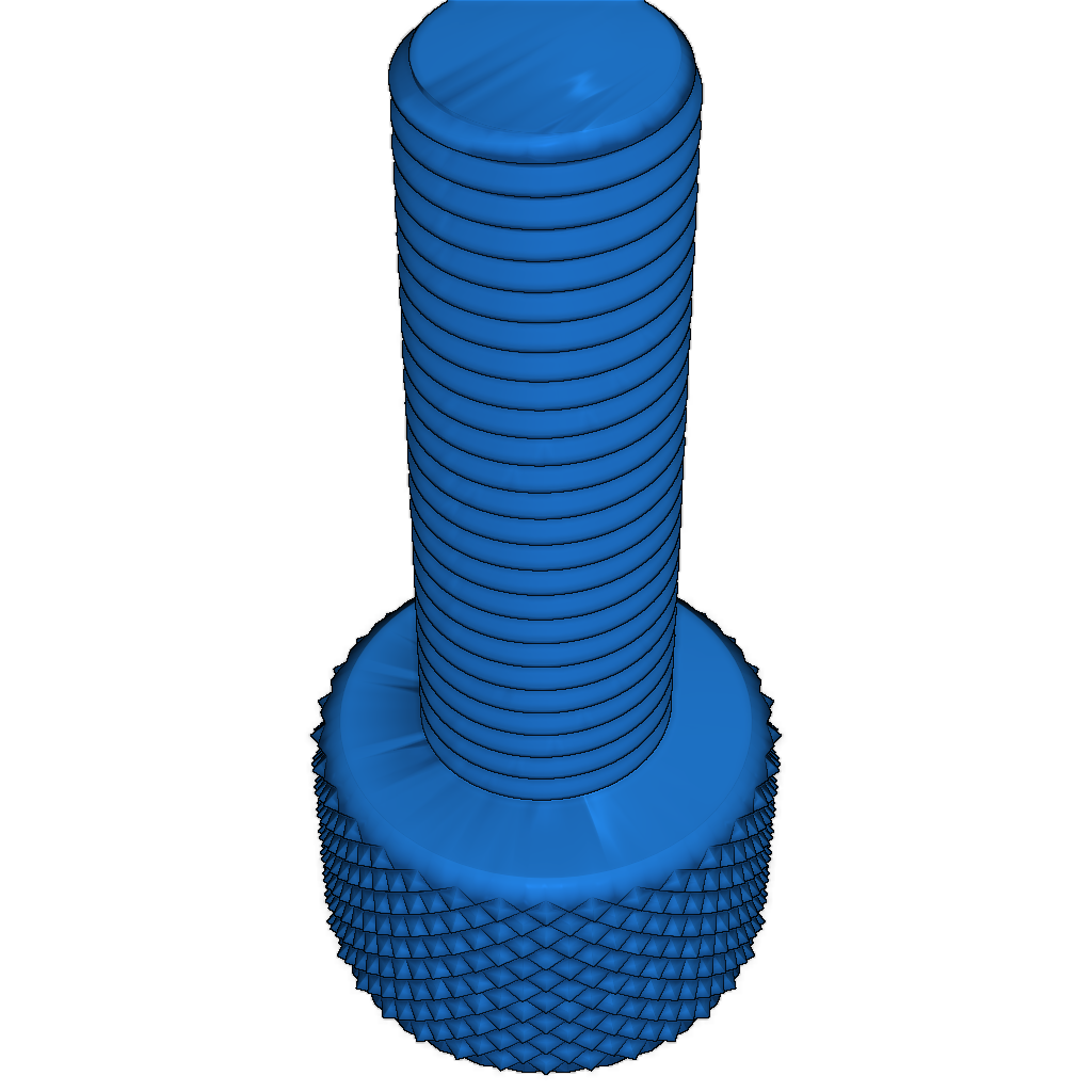 Резьбовые болты и гайка с насечками