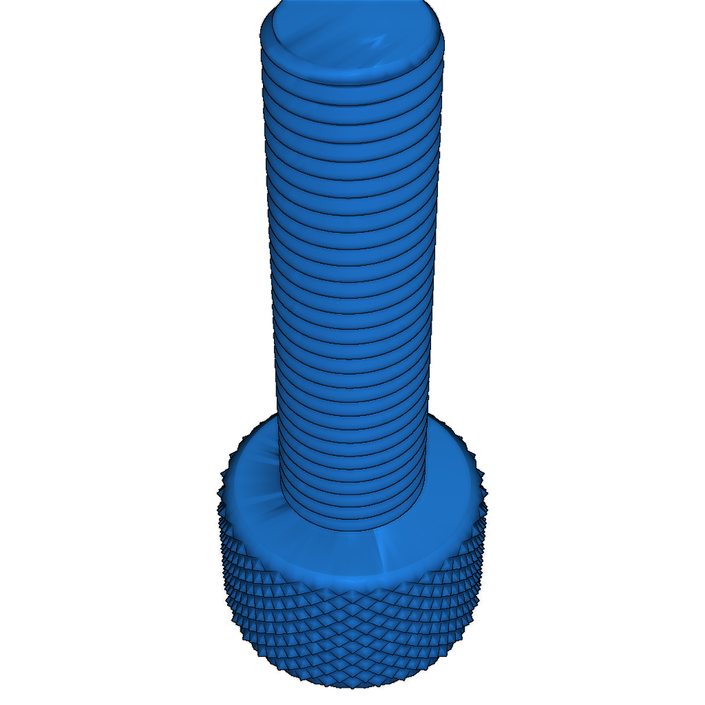 Резьбовые болты и гайка с насечками