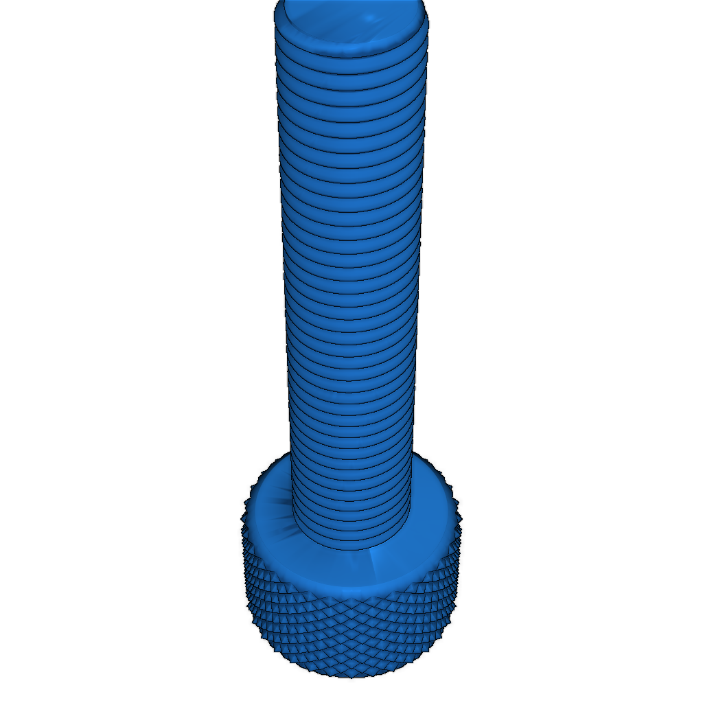 Резьбовые болты и гайка с насечками