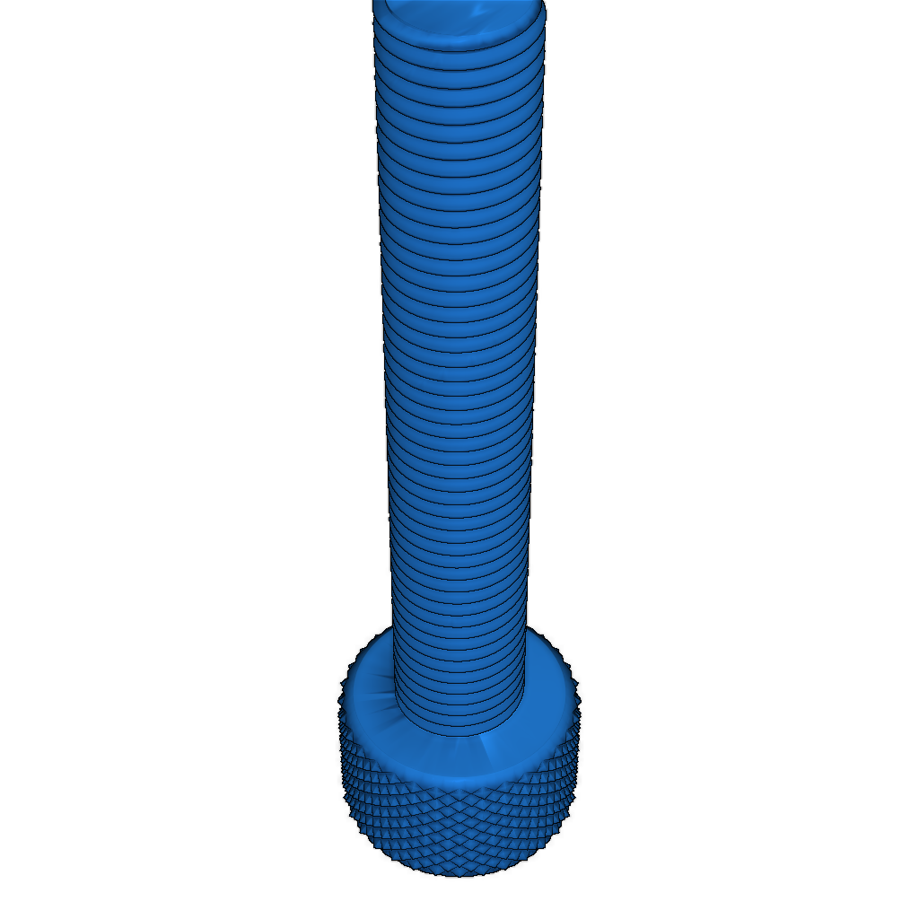 Резьбовые болты и гайка с насечками