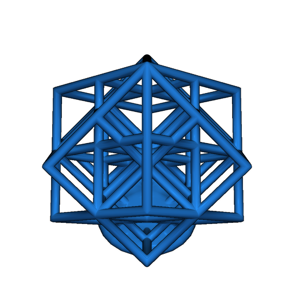 Испытание 3D-принтера решетчатого куба на пытки (свесы и двойная экструзия)