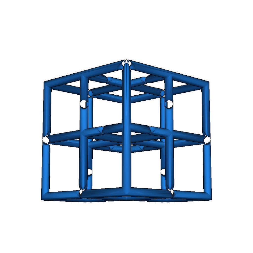 Испытание 3D-принтера решетчатого куба на пытки (свесы и двойная экструзия)