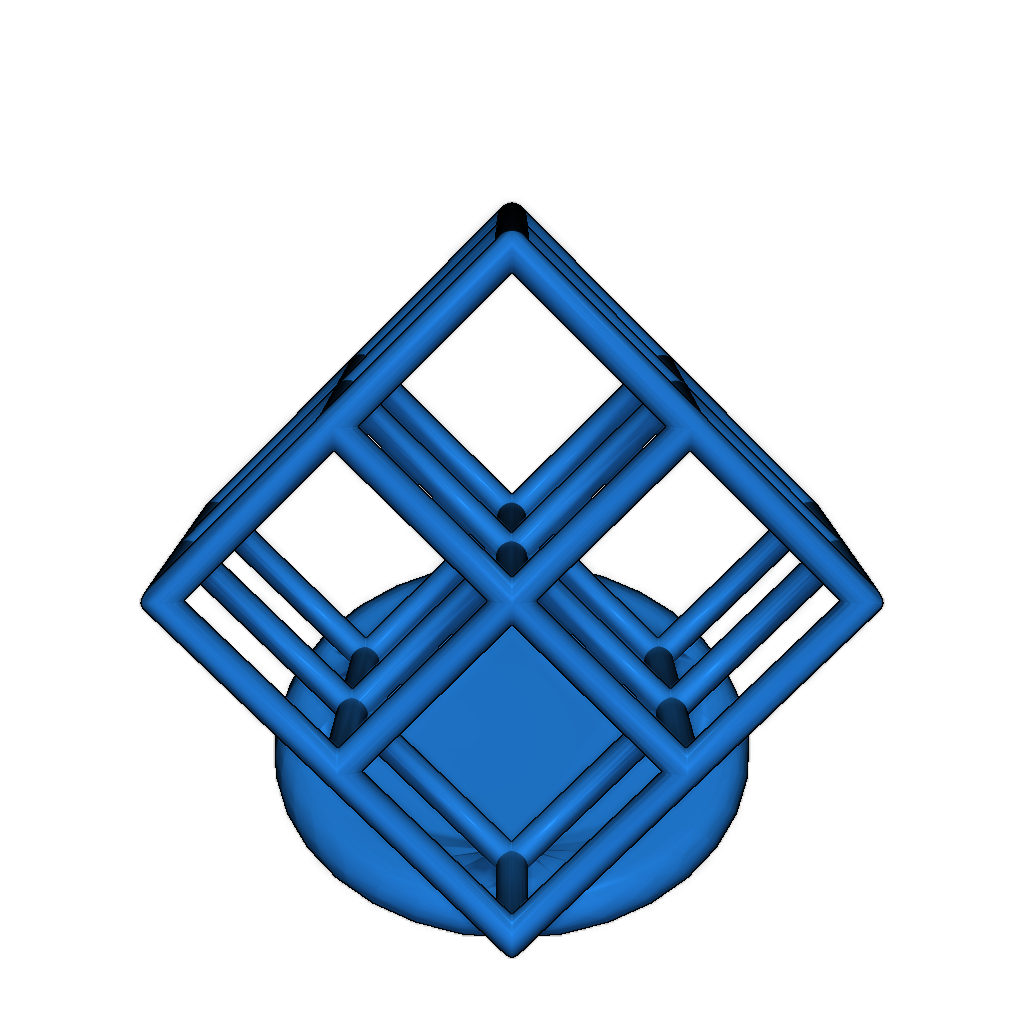 Испытание 3D-принтера решетчатого куба на пытки (свесы и двойная экструзия)