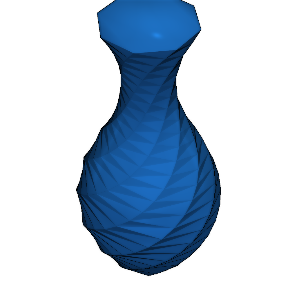 Низкополигональная ваза Twist