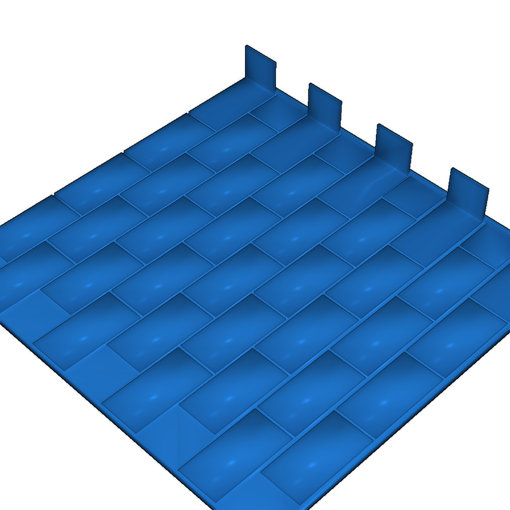 Стена с углами и Н-образными балками