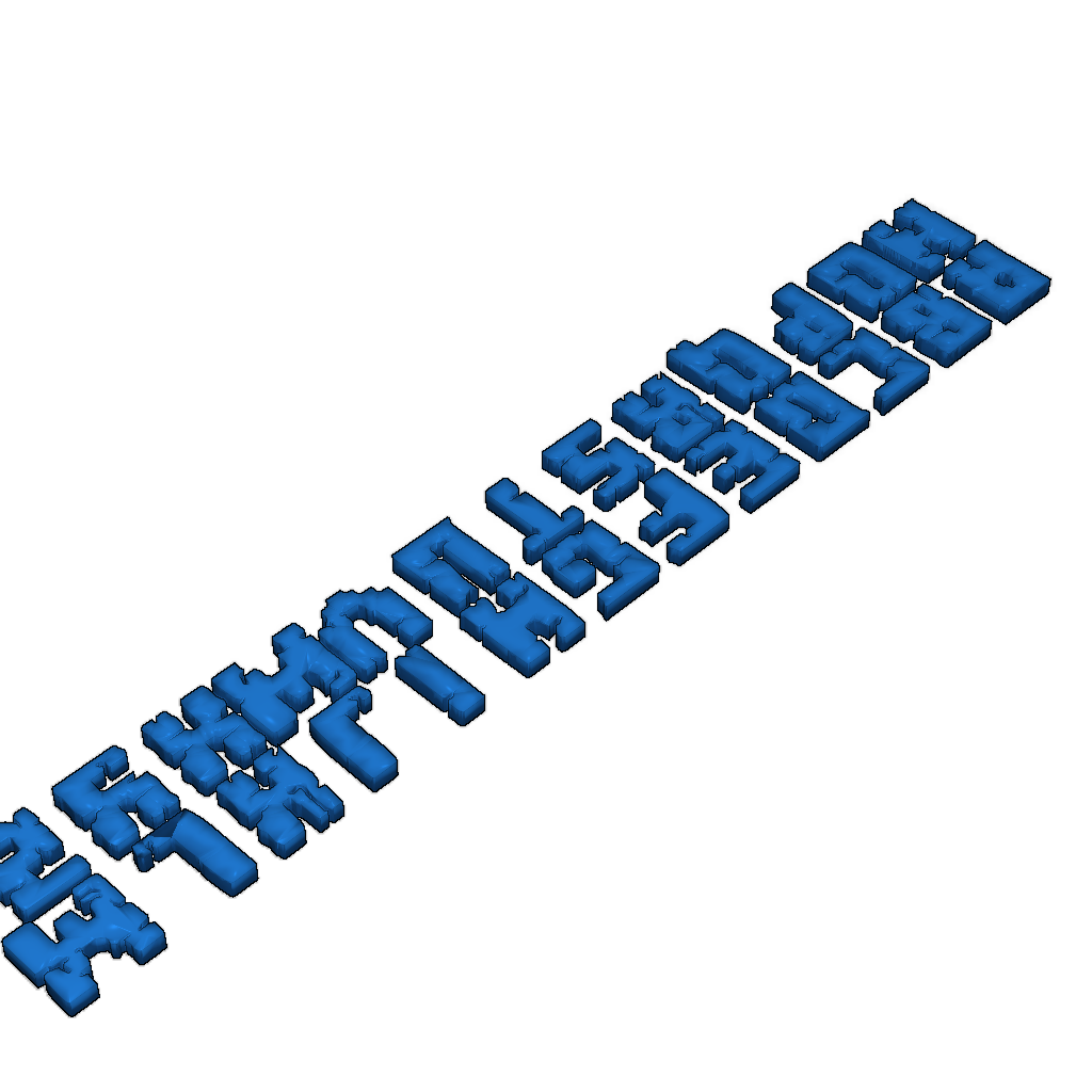 Типография алфавита Minecraft