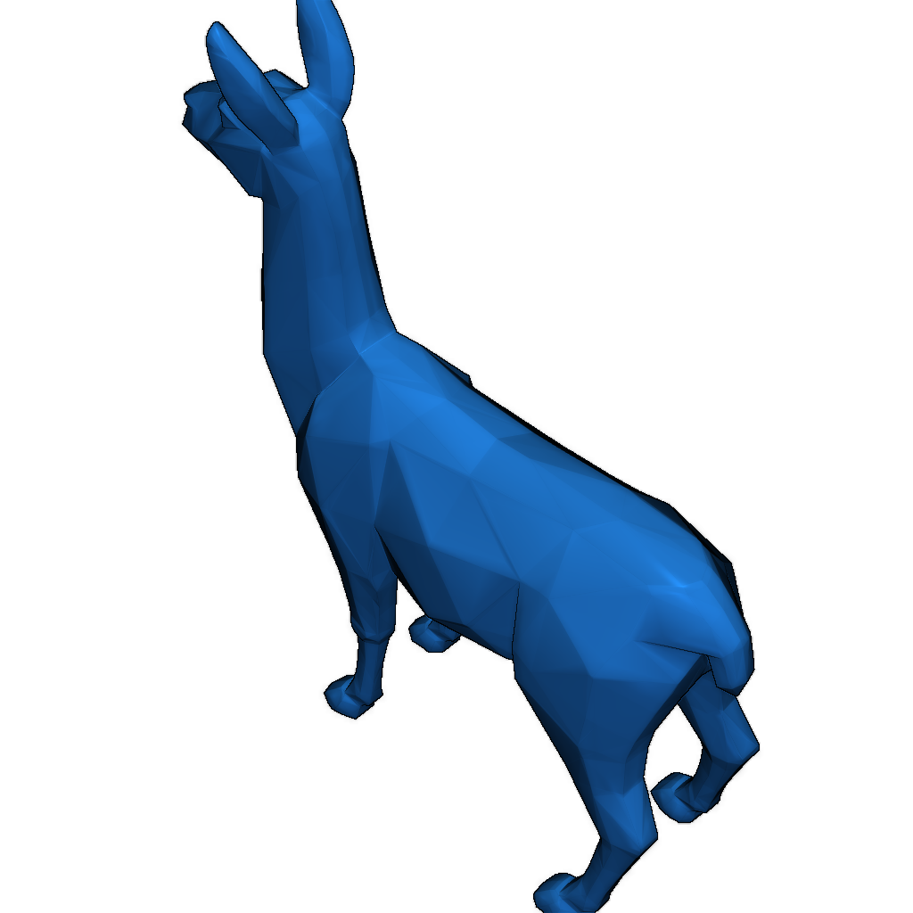 3D модель CF Llama в геометрическом стиле