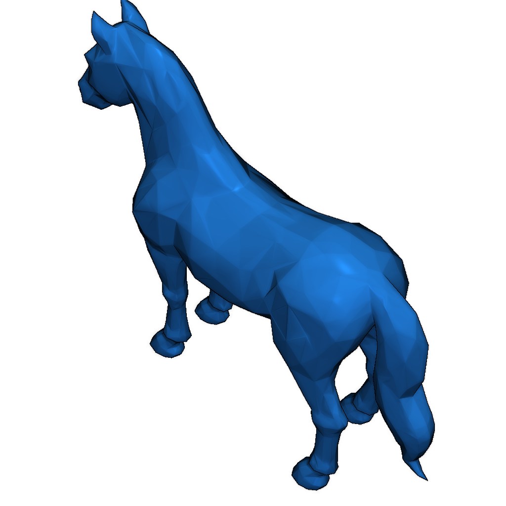3D модель арабской лошади в стиле Crystal Facets