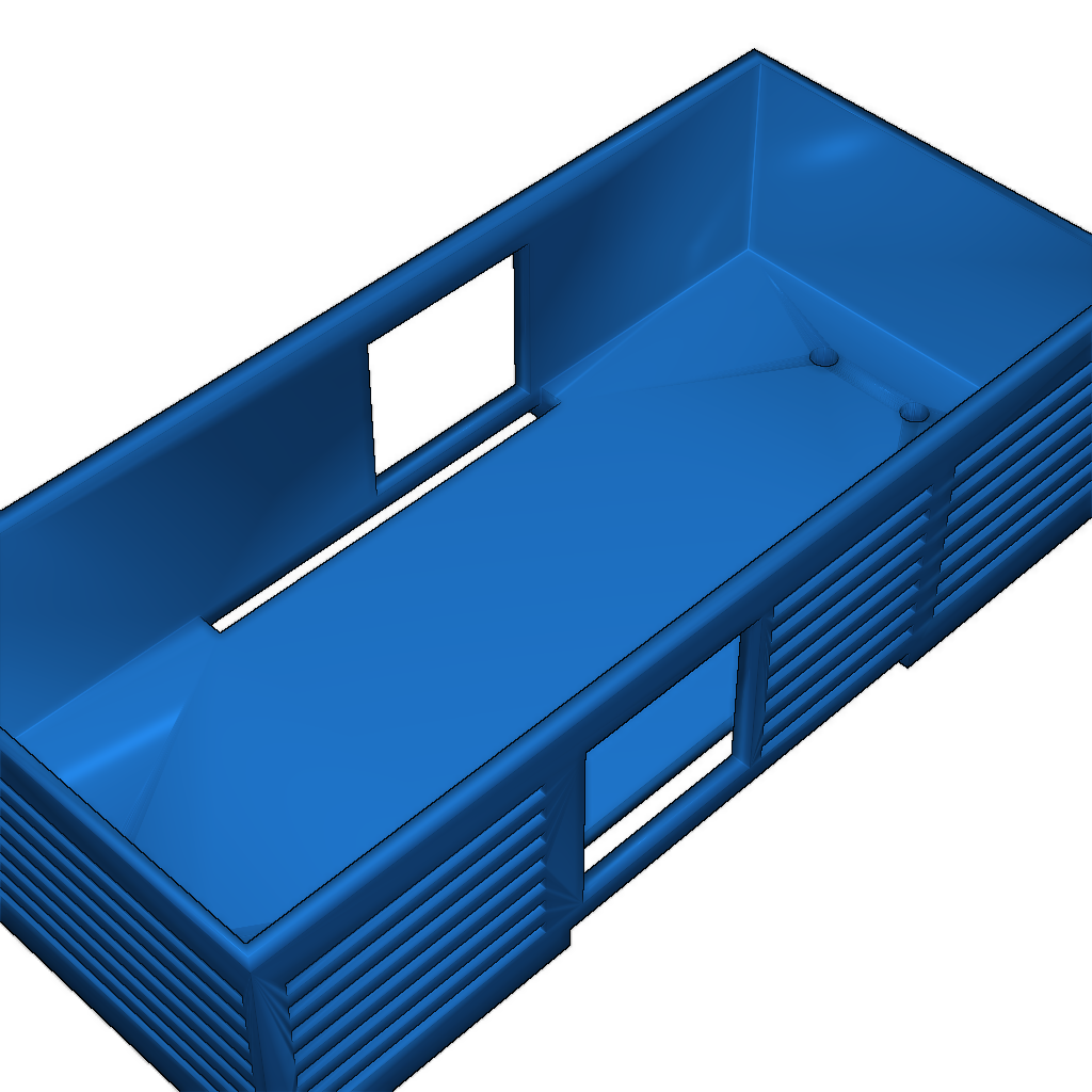 Деревянный железнодорожный крытый грузовой вагон