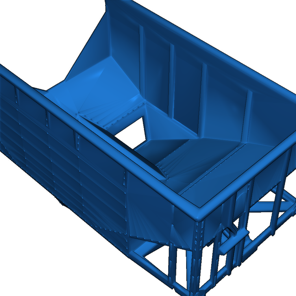 Модель 1:29 двухсекционного вагончика-хоппера