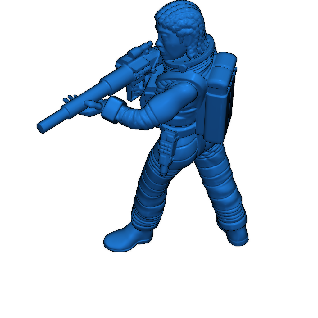 Экипаж Лунной базы в скафандрах EVA