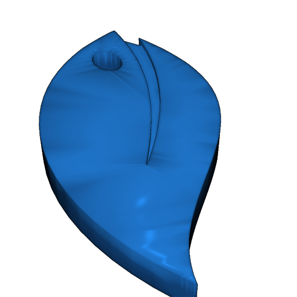 Бусина в форме листа