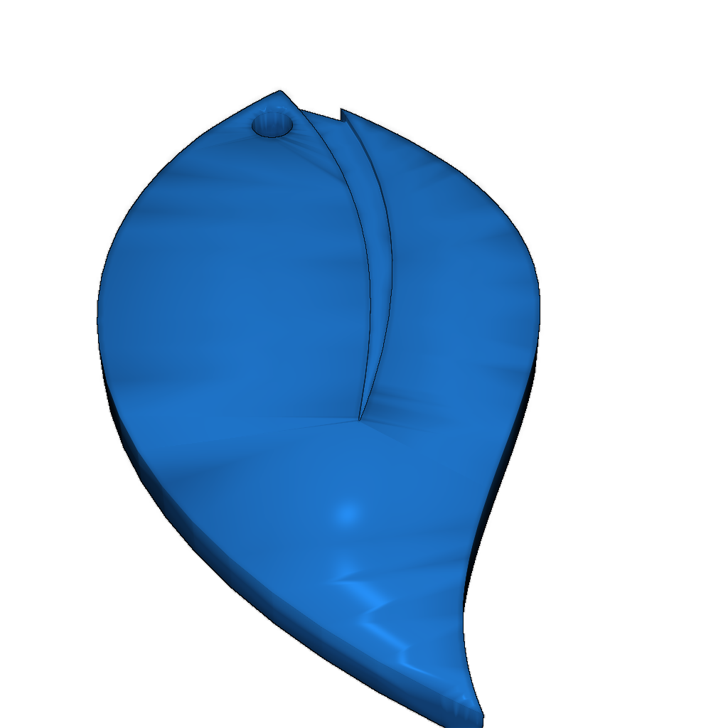 Бусина в форме листа