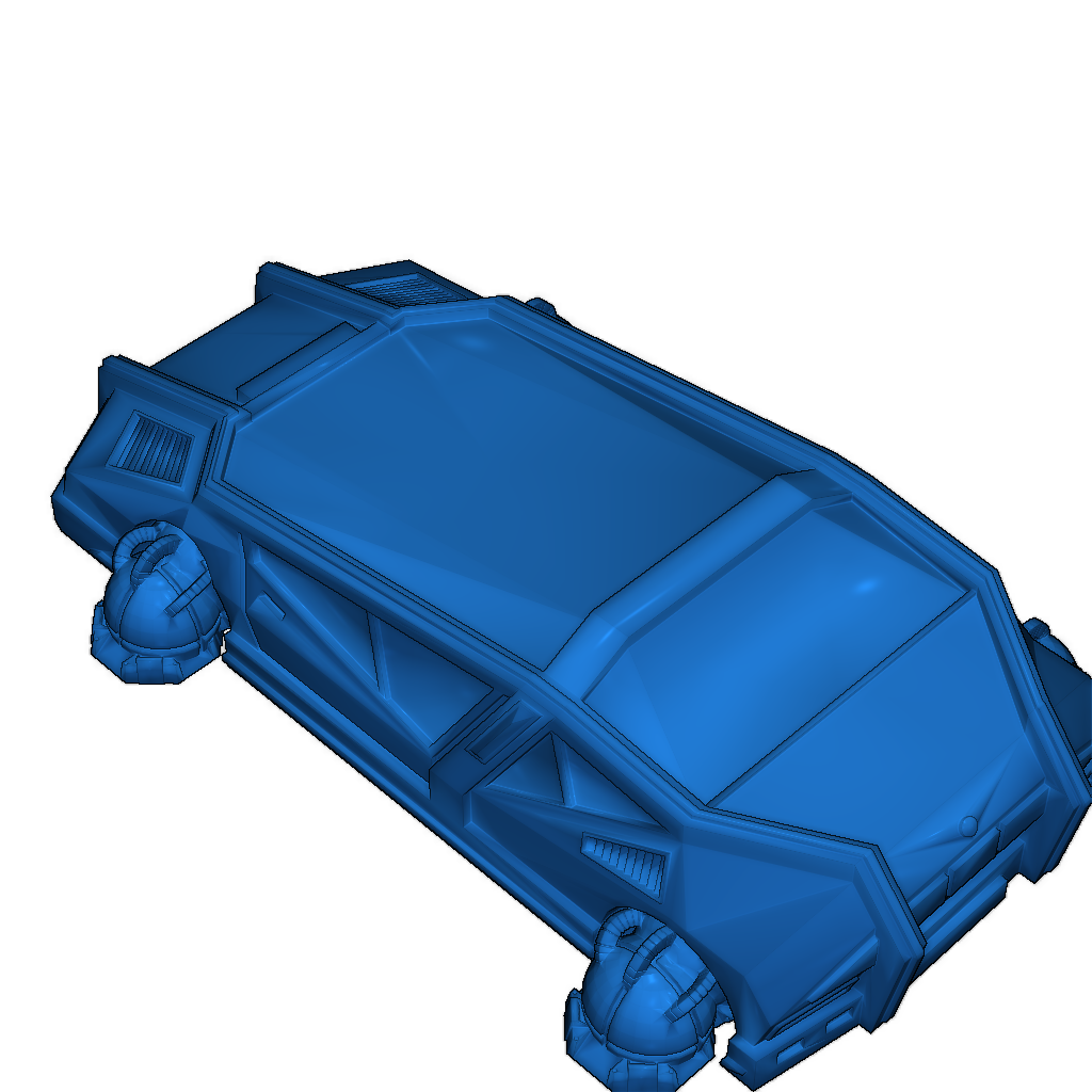 Летающий автомобиль в стиле киберпанк