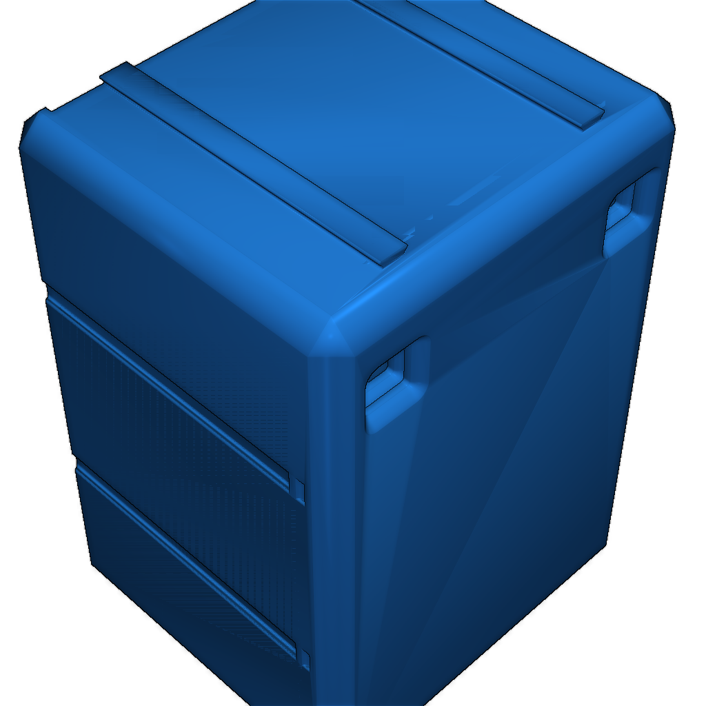 Модульная коробка для хранения с рельсами и крючками