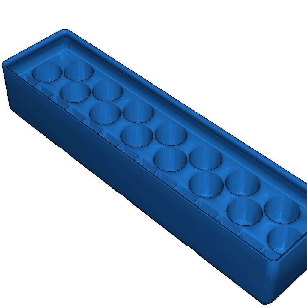 Держатель для батареек AA и AAA Gridfinity 4x1 4u