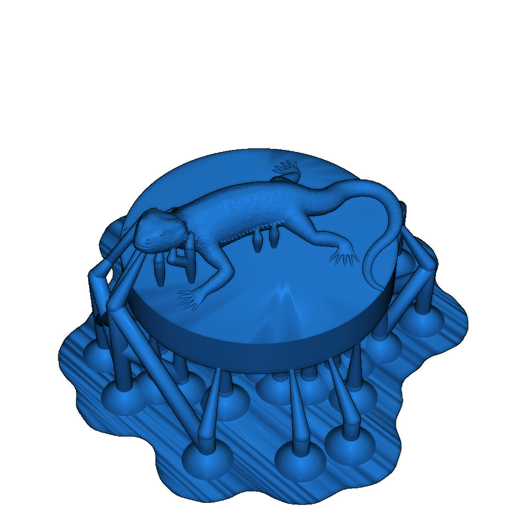 3D модель ящерицы с бородой