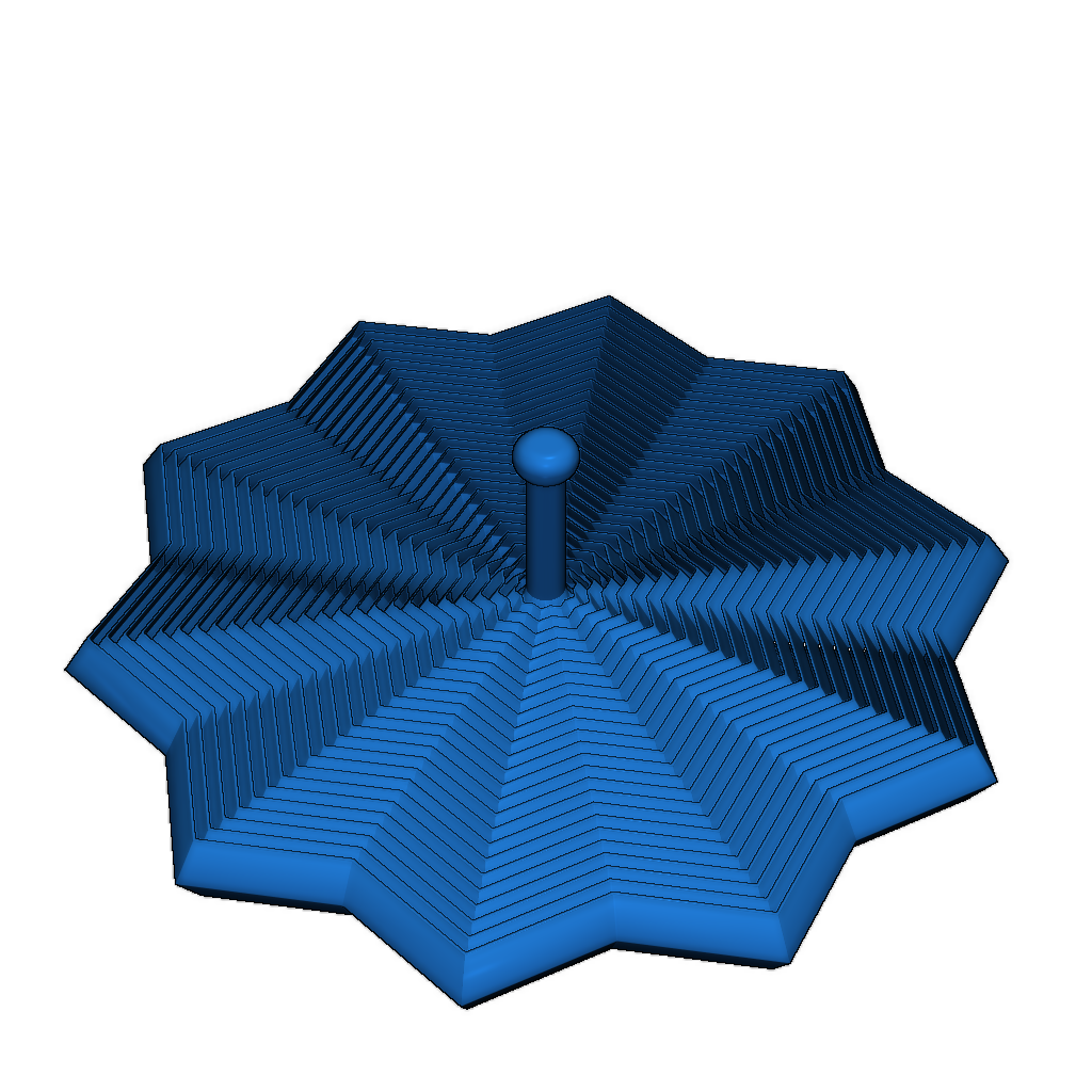 Фрактальная антистресс-игрушка с короткой ручкой