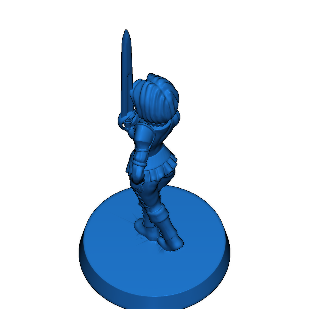 Женский боец в позе фехтования