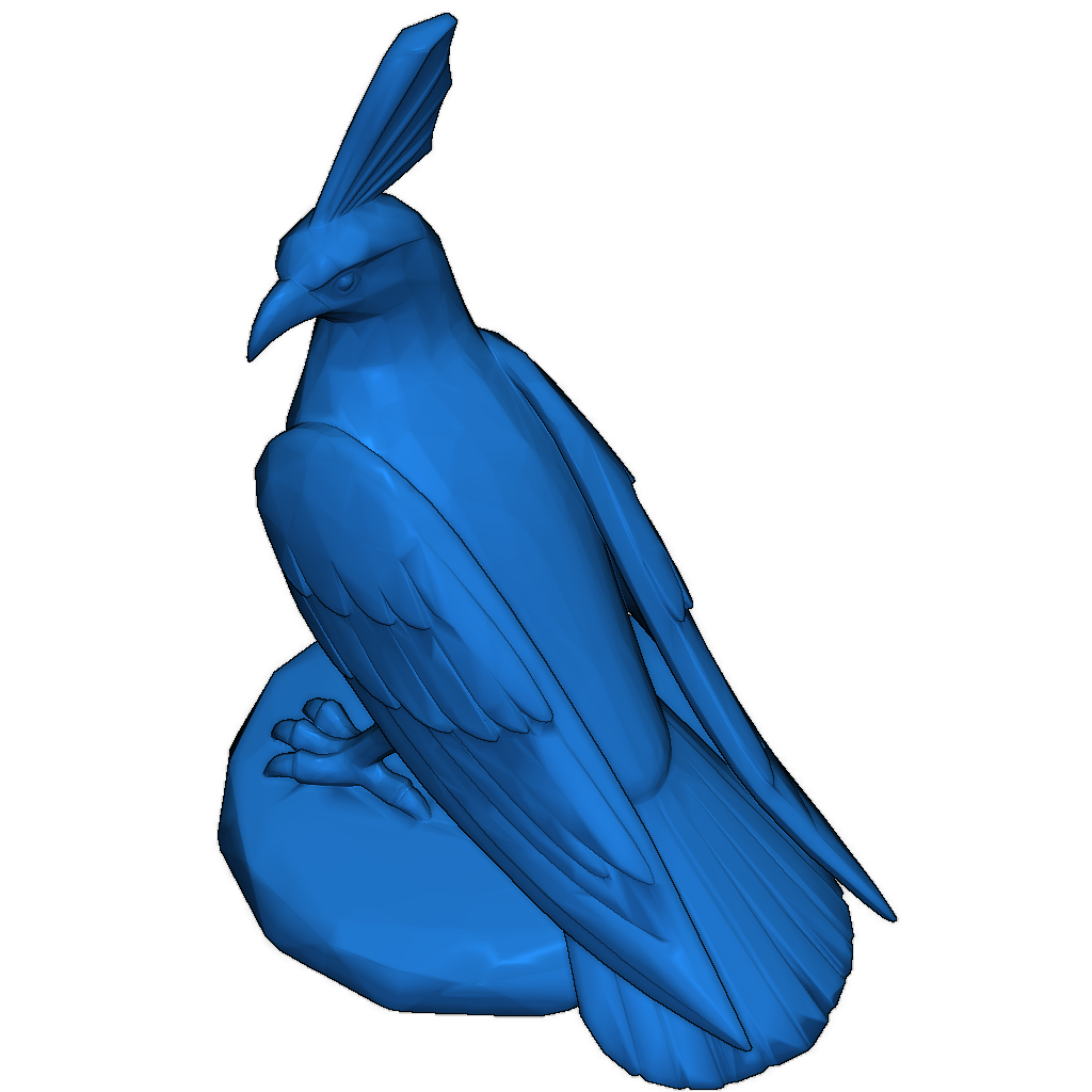 3D модель птицы Бенну в стиле Crystal Facets