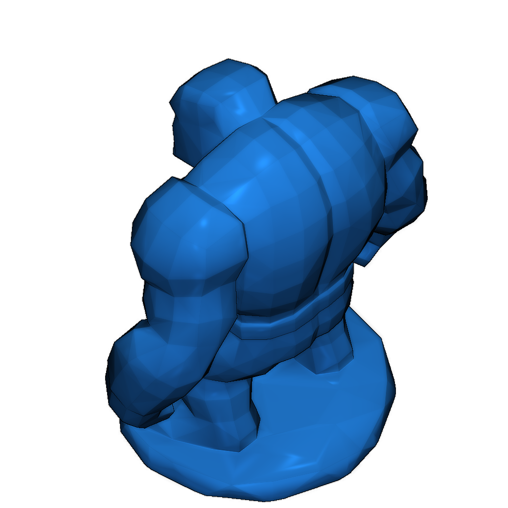 3D модель Голема в стиле Crystal Facets