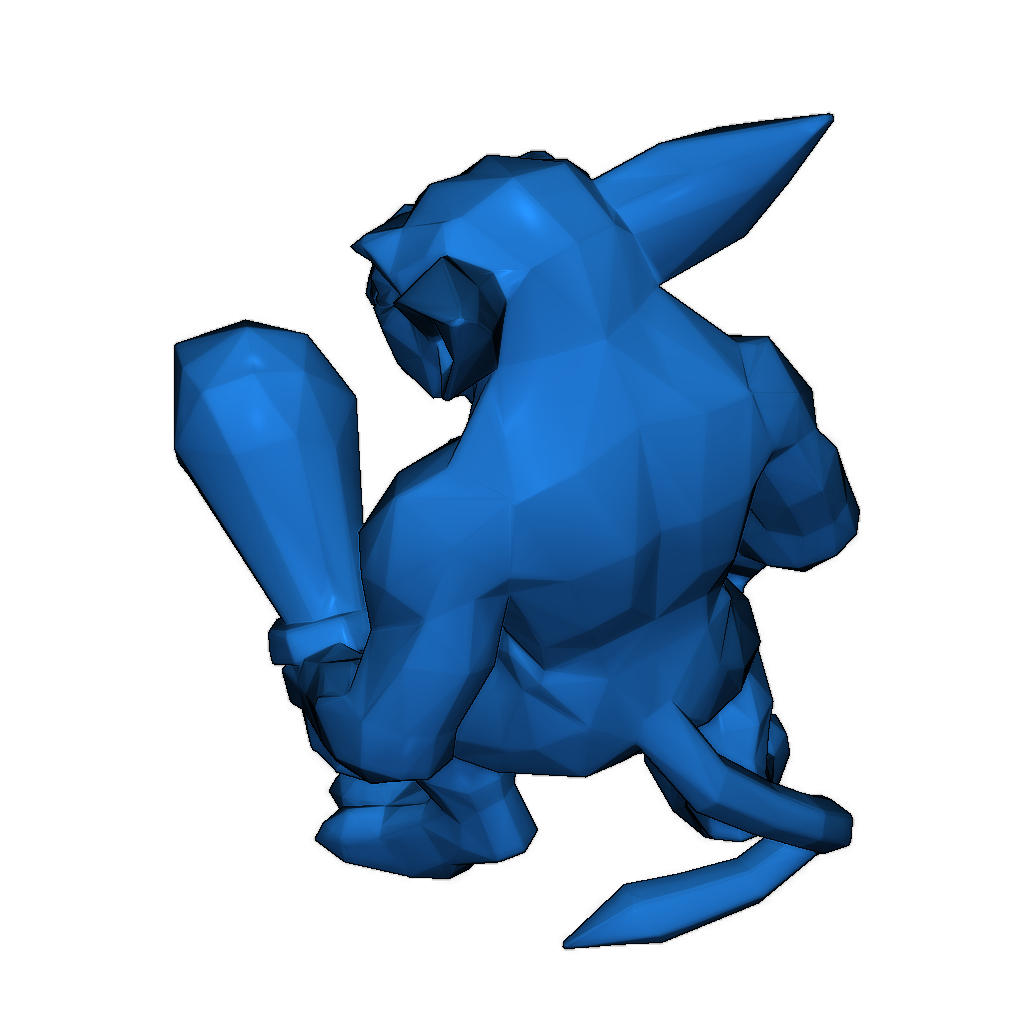 3D модель Кобольда с кристальными гранями