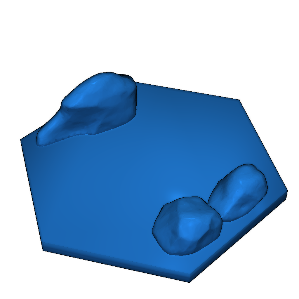 Модель рельефа битвы на Хоте: Скалы