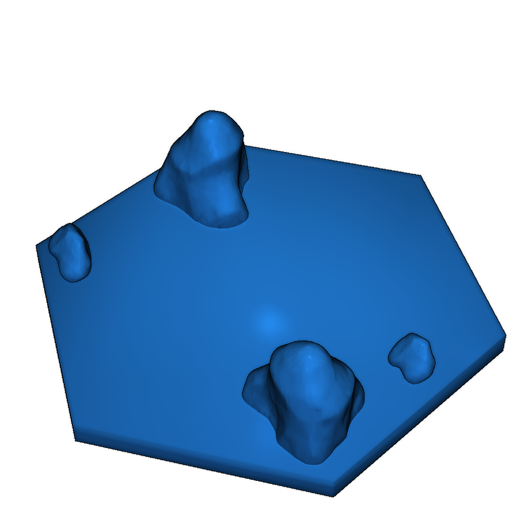 Модель рельефа битвы на Хоте: Скалы