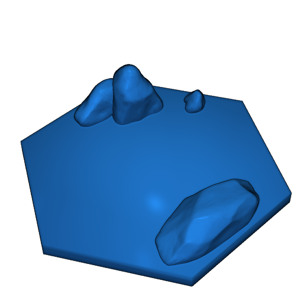 Модель рельефа битвы на Хоте: Скалы