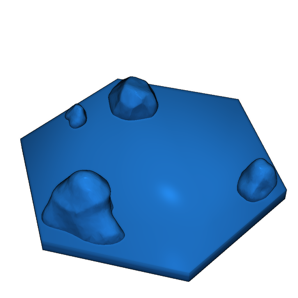 Модель рельефа битвы на Хоте: Скалы